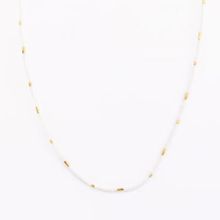 Jasmine Beaded Necklace - White