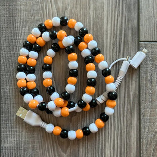 Beaded Phone Charger with Lightning & USB-C Cable
