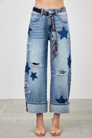 Star-Struck High Rise Cuffed Love Curve Barrel Jeans