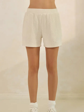 Cream Long Sleeve Top/Shorts Set