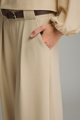 Wide Leg Pants w/ Pleat Detail - 2 Colors!