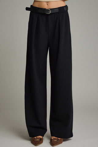 Wide Leg Pants w/ Pleat Detail - 2 Colors!