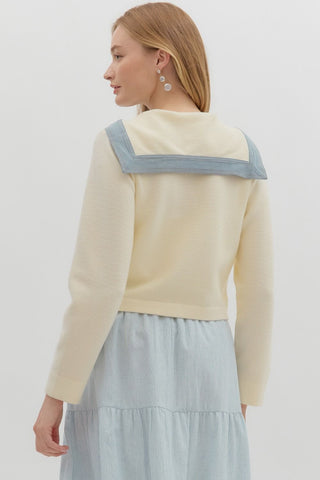 Sailor Collar Crop Top/Jacket