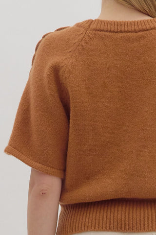 Raglan Sleeve Sweater w/ Braid Detail