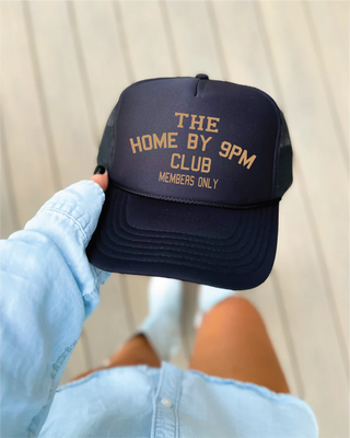 Home by 9 PM Club Foam Trucker Cap
