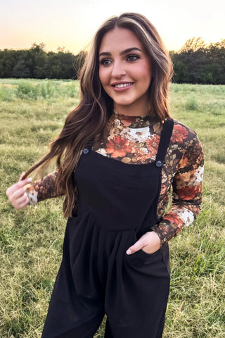 Maple Bloom Long Sleeve Mesh Top