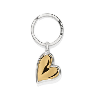 Brighton Keychain with a gold heart pendant 