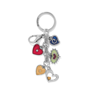 Brighton Keychain with heart-shaped charms