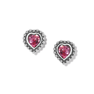 Brighton Shimmer Heart Mini Post Earrings Pink