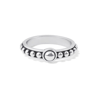 Brighton Pretty Tough Ring is a silver ring with bead detailing 