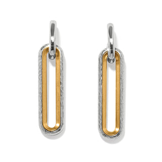 Brighton Medici Two Tone Long Post Drop Earrings