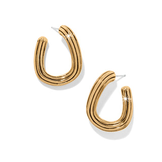 Brighton Ferrara Eterna Post Earrings is a pair of gold hoop earrings