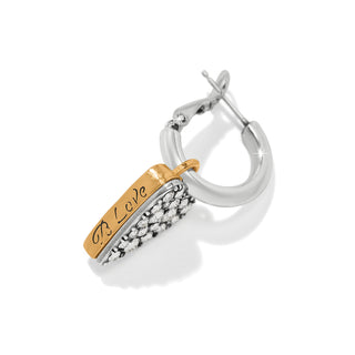 Brighton Love Messages Be Love Reversible Hoop Earrings