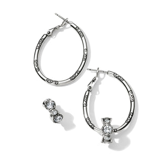 Brighton Oval Hoop Charm Earrings