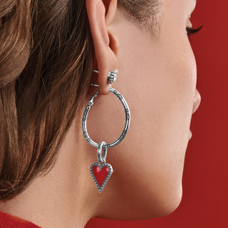 Brighton Oval Hoop Charm Earrings