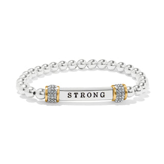 Brighton Meridian "Strong" Two Tone Stretch Bracelet