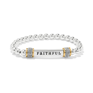 Brighton Meridian "Faithful" Two Tone Stretch Bracelet