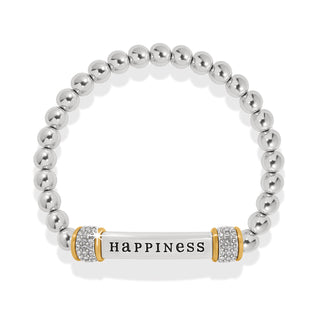 Brighton Meridian "Happiness" Two Tone Stretch Bracelet