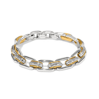 Brighton Mosaic Two Tone Links Bracelet is a two-tone silver and gold bracelet 
