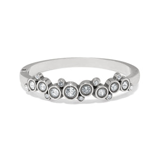 Brighton Silver bangle bracelet with circular gemstones 