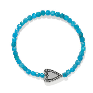 Brighton Love Messages Be Bold Teal Stretch Bracelet