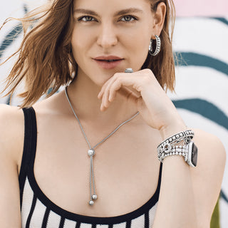 Brighton Pretty Tough Bold Stud Lariat Necklace