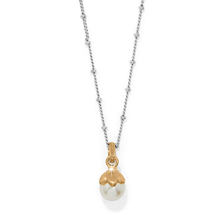 Brighton Everbloom Pearl Petite Necklace is a necklace with a gold and pearl pendant 