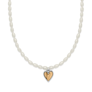 Brighton Cascade Embrace Pearl Heart Necklace