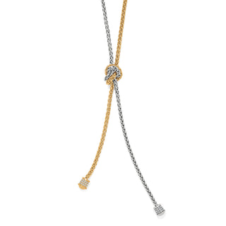 Brighton Meridian Ventus Two Tone Y Necklace is a two gold and silver necklace