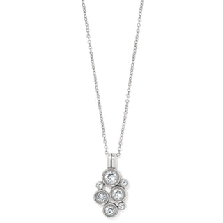 Brighton Constella Cluster Necklace is a silver necklace with a pendant of crystals 