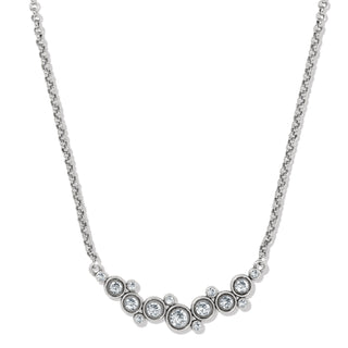 Brighton Constella Necklace is a silver necklace with circular pendant with crystal accents
