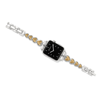 Brighton Pretty Tough Two Tone Heart Watch Band is a watchband with heart shaped links