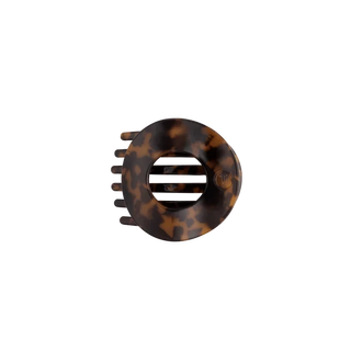 Teleties Tortoise Small Flat Open Circle Hair Clip